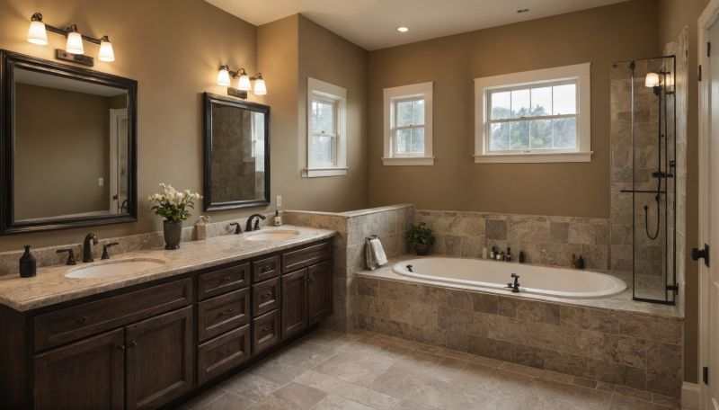 Luxurious Bathtub and Vanity Area